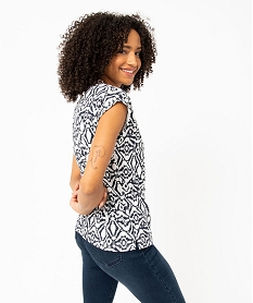SANS GENRE ECRU TEE-SHIRT AOP BLUE:40289542314-Polyester////