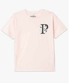 tee-shirt a manches courtes motif pikachu femme - pokemon rose t-shirts manches courtesE119601_4