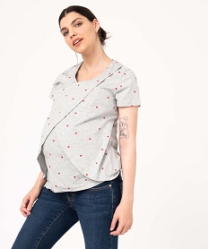 tee-shirt de grossesse et dallaitement a motifs imprimeE121701_2