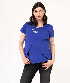 GEMO Tee-shirt de grossesse et dallaitement à motifs Bleu
