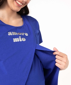 tee-shirt de grossesse et dallaitement a motifs bleuE121801_2