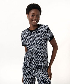 MARO NOIR TEE-SHIRT BLEU:40289543377-Polyester////