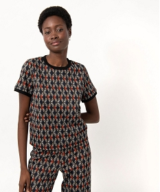 TEE-SHIRT NOIR TEE-SHIRT MULTICOULEUR:40289543378-Polyester////