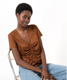 CHAUSSETTE GRIS CHINE NOIR TEE-SHIRT MARRON:40289543379-Polyester////