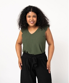 TEE-SHIRT ECRU TEE-SHIRT VERT:40289543389-Polyester recyc////