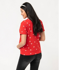 tee-shirt compatible allaitement avec motif rouge t-shirts manches courtesE124201_3