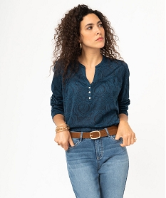PANTALON BLEU / GRIS TEE-SHIRT AOP BLUE:40289570760-Polyester recyc////