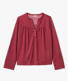 tee-shirt a manches longues imprime en polyester recycle femme imprime t-shirts manches longuesE126401_4