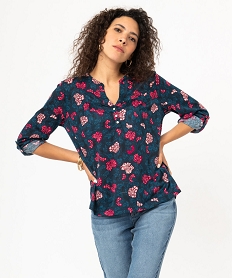 PULL KAKI TEE-SHIRT IMPRIME FLEURS:40289570766-Polyester recyc////