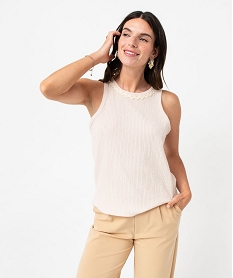 PANTALON NOIR TEE-SHIRT ECRU:40289590723-Polyester////
