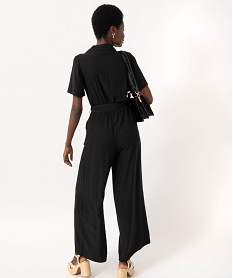 combinaison pantalon a manches courtes femme noirE132701_3