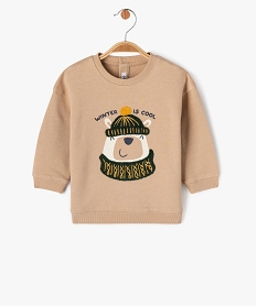 GEMO Sweat avec motif hivernal bébé garçon Brun