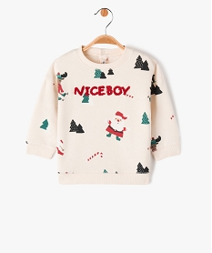 sweat de noel imprime bebe garcon beigeE134401_1