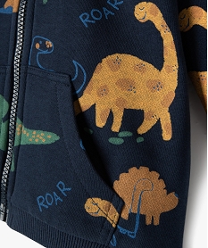 sweat zippe a capuche en molleton doux bebe garcon bleuE134601_2