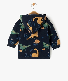 sweat zippe a capuche en molleton doux bebe garcon bleuE134601_3