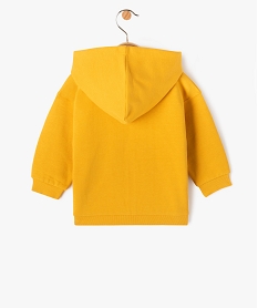 sweat zippe a capuche en molleton doux bebe garcon jauneE134701_3