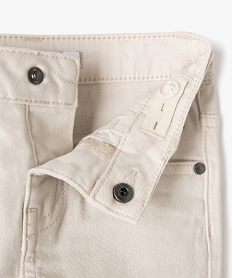 pantalon bebe garcon slim en toile extensible unie beigeE136301_2