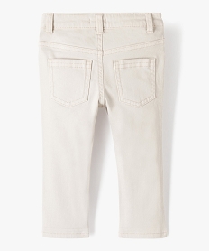 pantalon bebe garcon slim en toile extensible unie beigeE136301_3