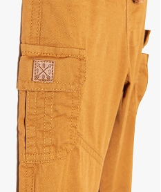 pantalon coupe cargo double avec taille elastique bebe garcon brunE136501_3