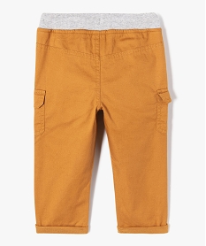 pantalon coupe cargo double avec taille elastique bebe garcon brun pantalonsE136501_4