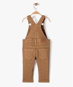 salopette bebe garcon en coton stretch brunE137401_3