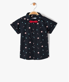 GEMO Chemise à manches courtes spécial Noël bébé garçon Noir