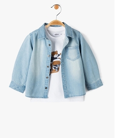 SANS GENRE BEIGE VERNIS CHEMISE DENIM:40308510073-Coton////