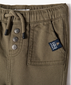 pantalon bebe garcon avec ceinture elastique - lulucastagnette vertE139701_2