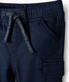 pantalon bebe garcon avec ceinture elastique - lulucastagnette bleuE139801_2