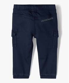 pantalon bebe garcon avec ceinture elastique - lulucastagnette bleuE139801_3