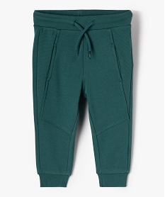 pantalon de jogging bebe garcon avec poches fantaisie vert joggingsE140001_1