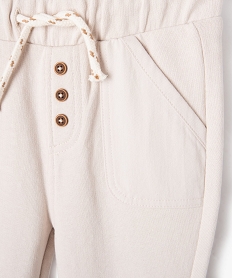 pantalon en maille souple et confortable bebe garcon beigeE140301_2