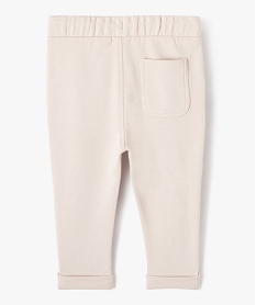 pantalon de jogging en maille souple et confortable bebe garcon beigeE140301_3