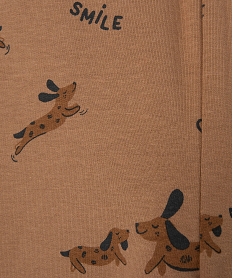 legging en molleton imprime bebe garcon brunE140501_2