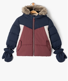 GEMO Doudoune à capuche avec moufles bébé garçon navy