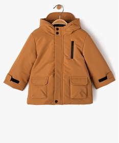 parka a capuche avec doublure peluche bebe garcon orangeE142801_2