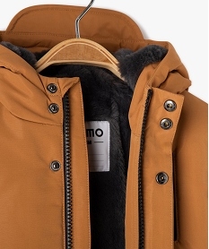 parka a capuche avec doublure peluche bebe garcon orangeE142801_4