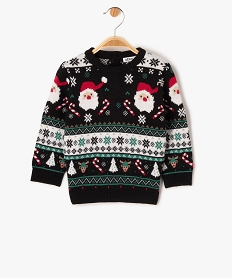 GEMO Pull de Noël jacquard bébé garçon Noir