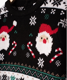 pull de noel jacquard bebe garcon noir pullsE144101_2