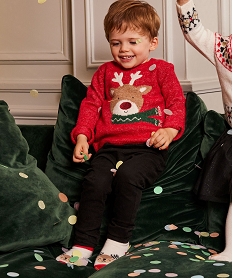 pull de noel en maille douillette bebe garcon rouge pullsE144201_4