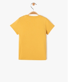 tee-shirt droit manches courtes imprime garcon jaune tee-shirts manches courtesE144701_3