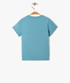 tee-shirt droit manches courtes imprime garcon bleu tee-shirts manches courtesE144801_3