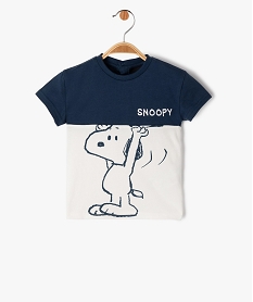 tee-shirt a manches courtes motif snoopy bebe garcon - peanuts bleu tee-shirts manches courtesE145001_1