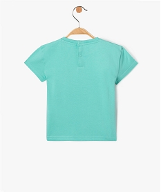tee-shirt a manches courtes en coton imprime cine bebe garcon vert tee-shirts manches courtesE145301_3