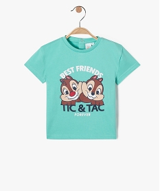 tee-shirt a manches courtes en coton imprime cine bebe garcon vert tee-shirts manches courtesE145301_4
