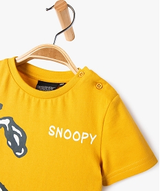 tee-shirt manches courtes en coton imprime heros bebe garcon jauneE145801_2