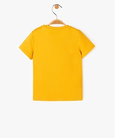 tee-shirt manches courtes en coton imprime heros bebe garcon jauneE145801_4