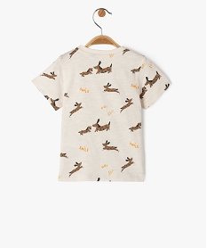 tee-shirt manches courtes imprime bebe garcon beigeE146701_3
