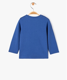 tee-shirt a manches longues avec message bebe garcon bleuE148201_3