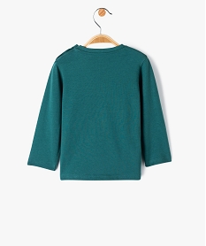 tee-shirt imprime a manches longues en coton bebe garcon vertE148301_4